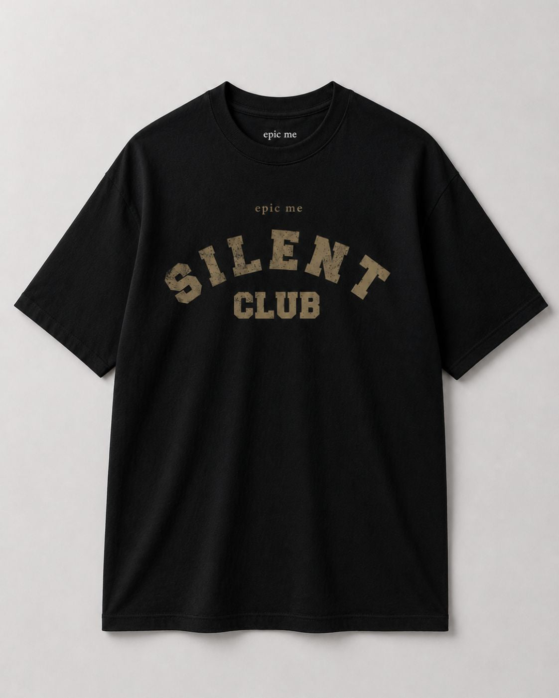 Camiseta Silent Club Negra Gold