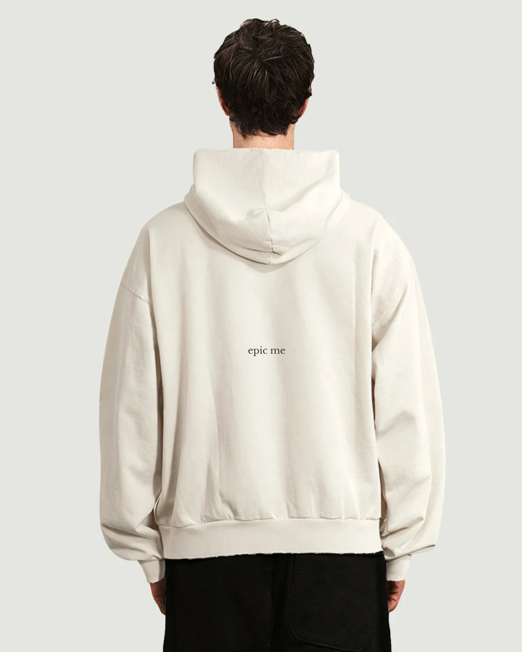 Sudadera con capucha Love Beige