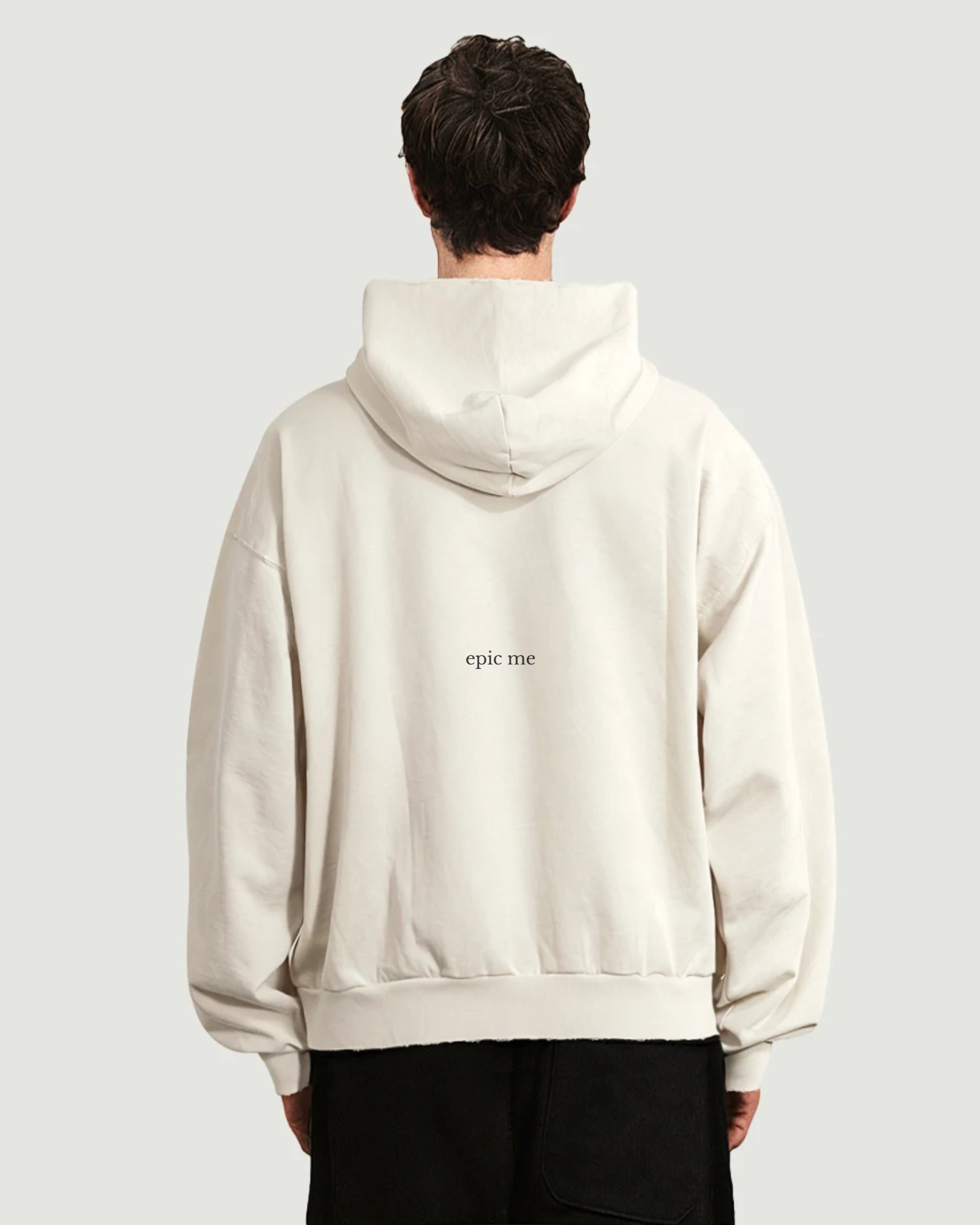 Sudadera con capucha Love Beige