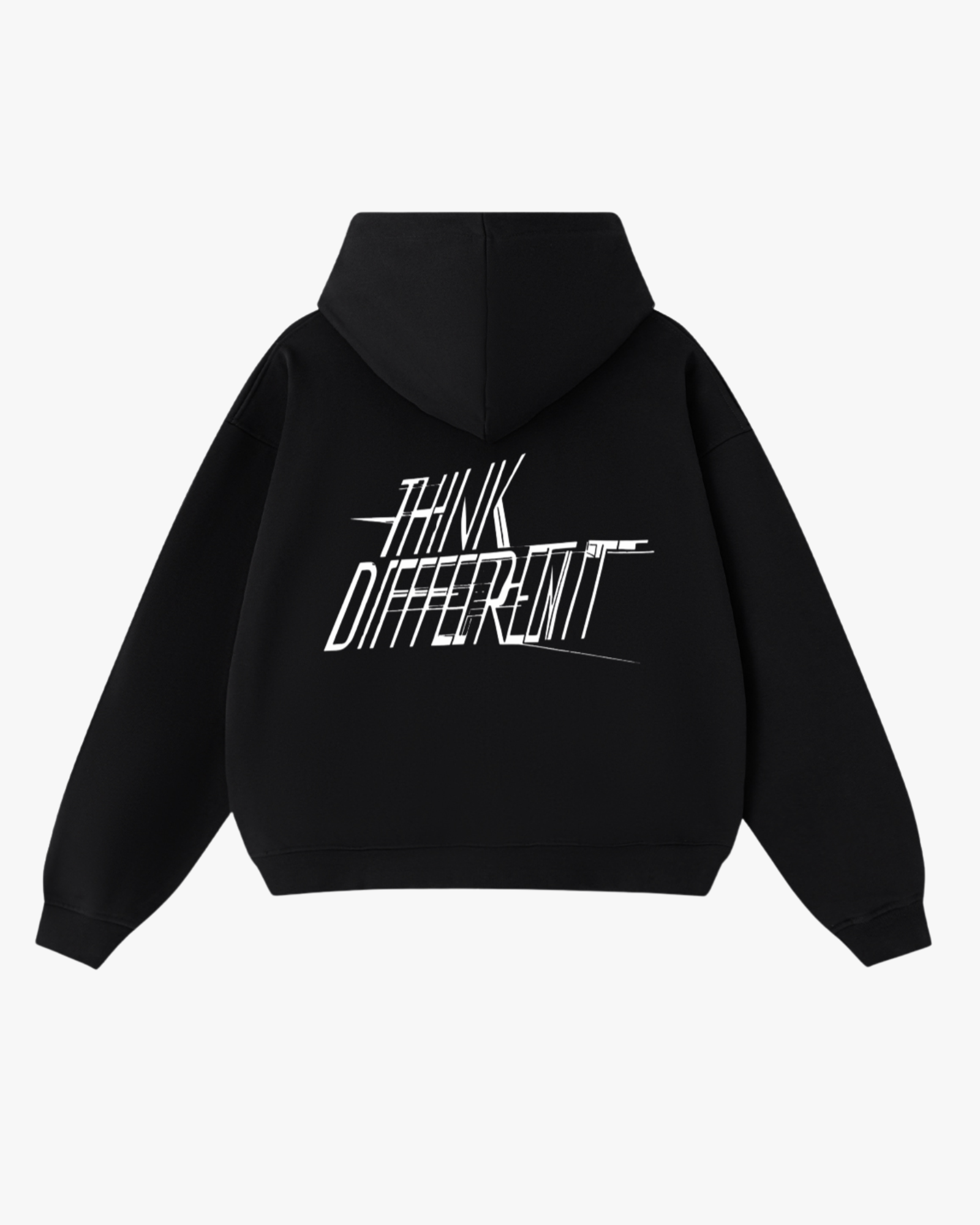 Sudadera Con Capucha y Cremallera Think Different Negra
