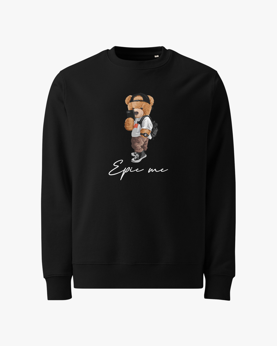 Sudadera Sin Capucha Negra Epic Me Bear