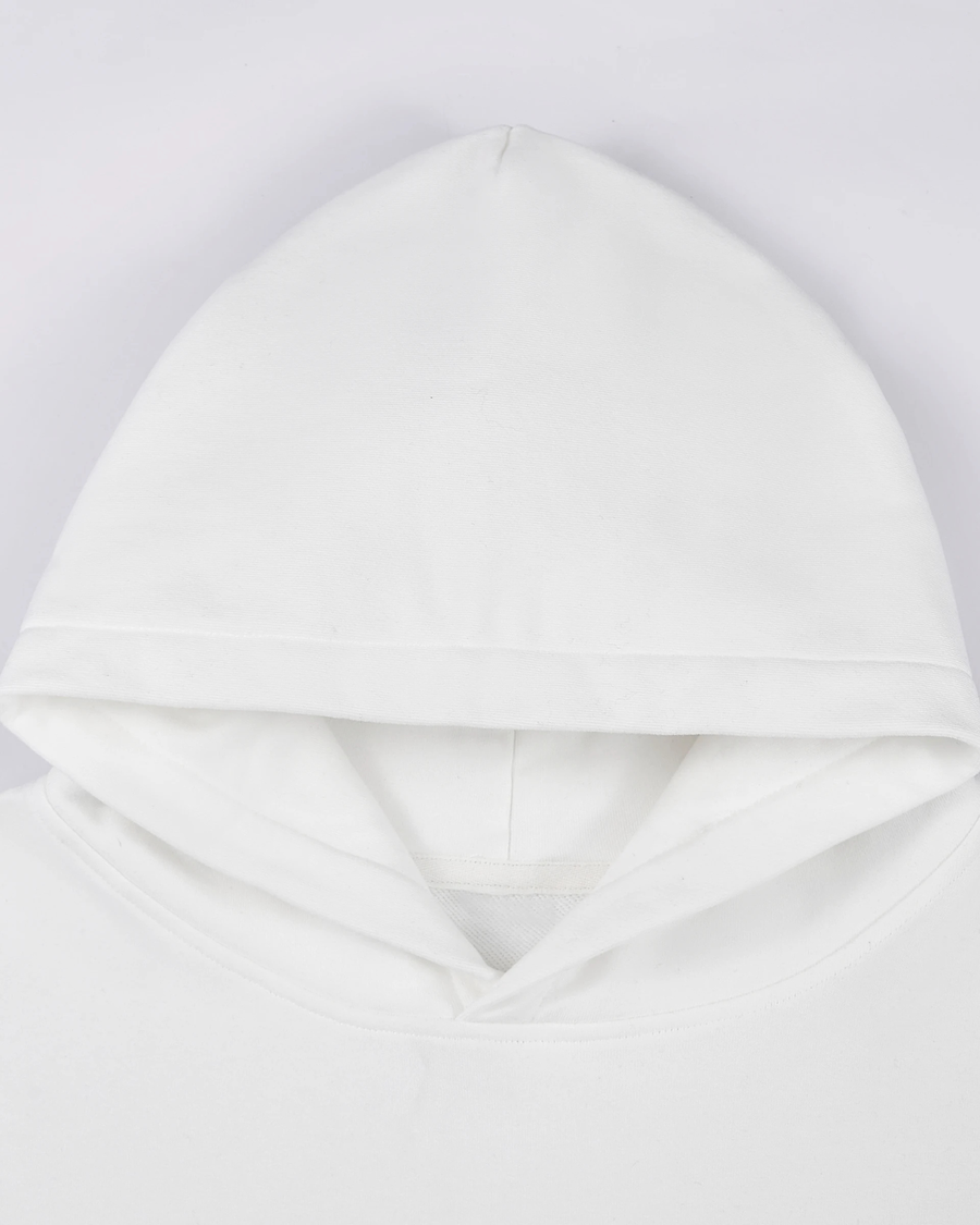 Sudadera oversize boxy con capucha Broken Bear blanca