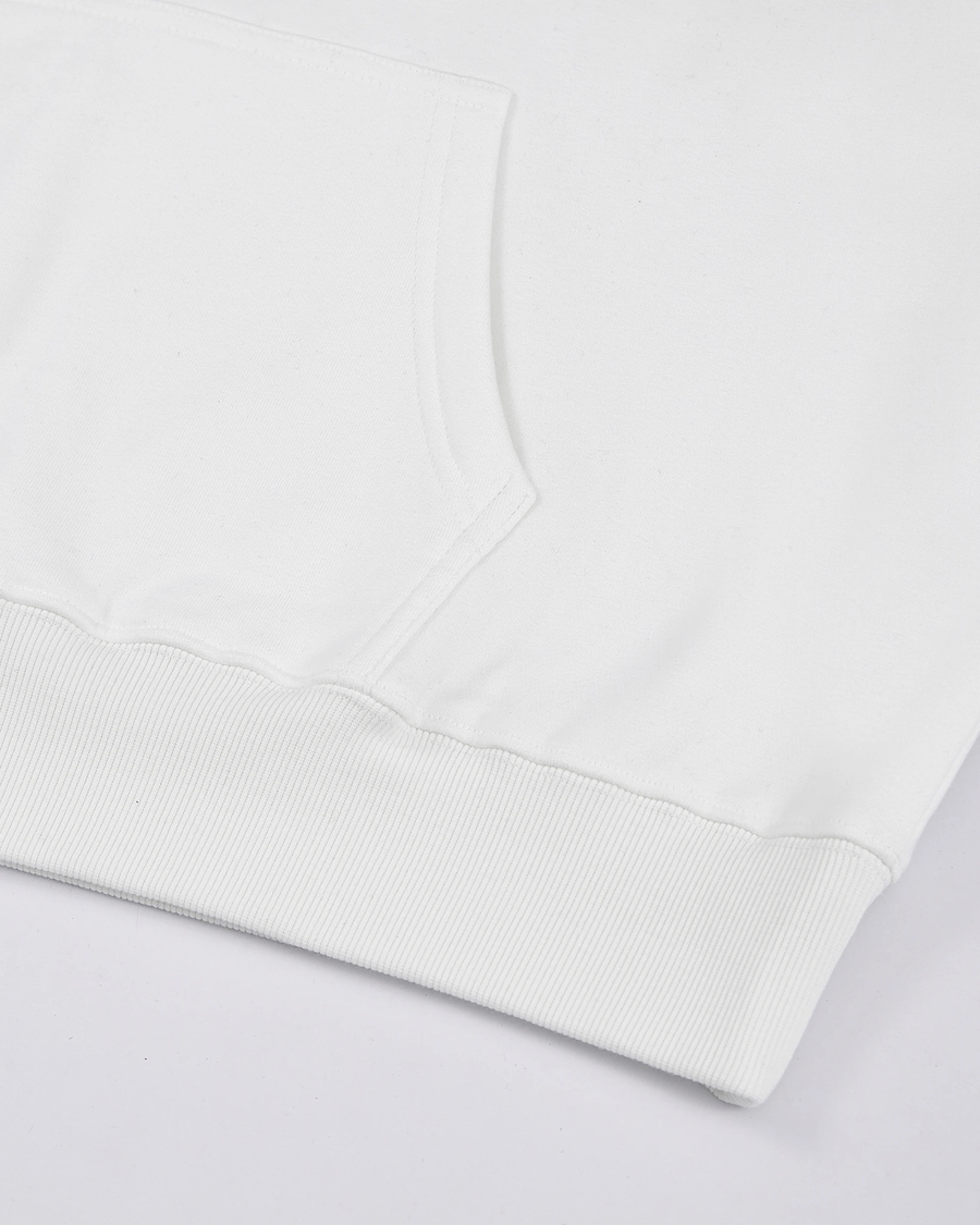 Sudadera oversize boxy con capucha Broken Bear blanca