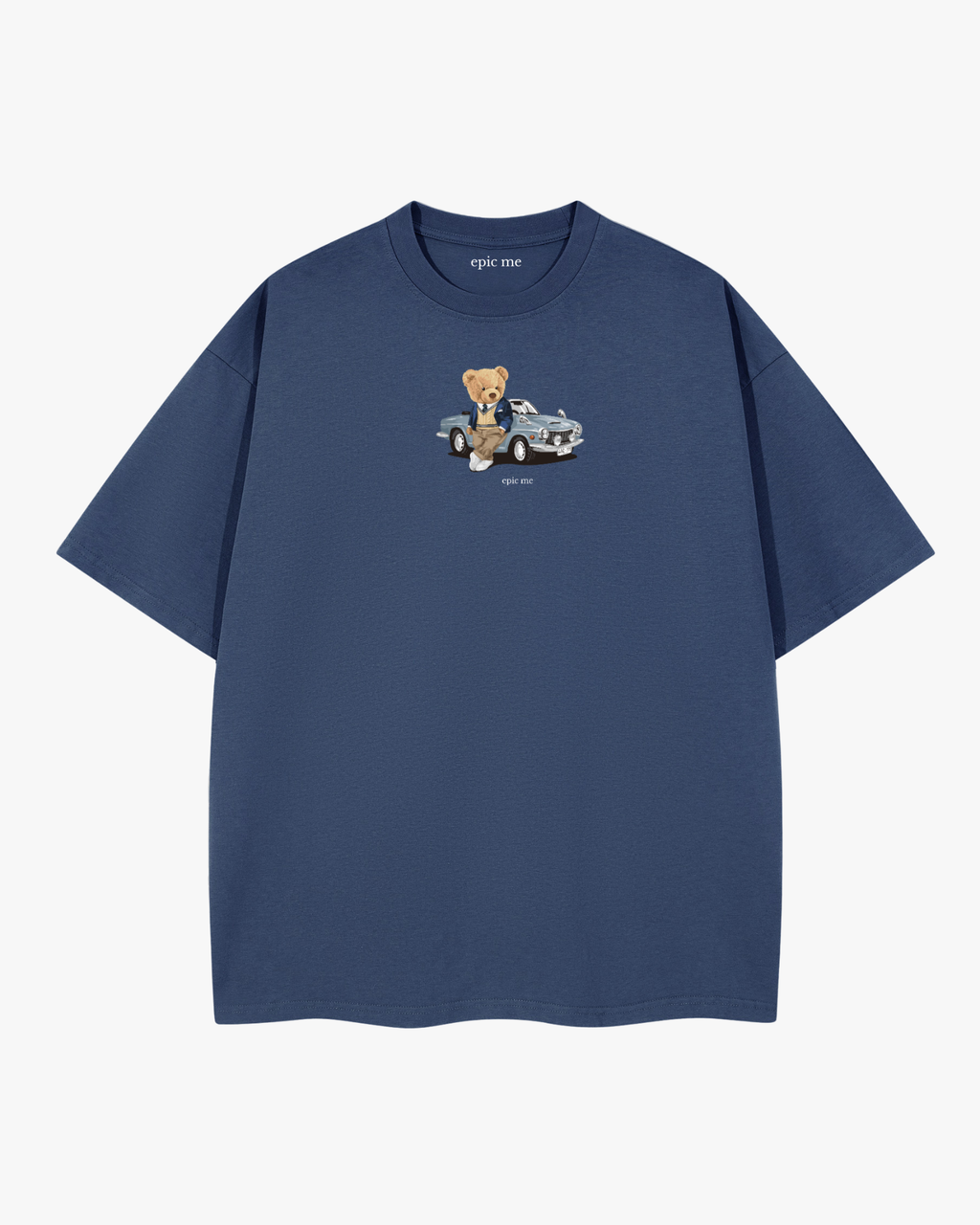 Camiseta Corte Cuadrado Bear Azul Pizarra - Epic me