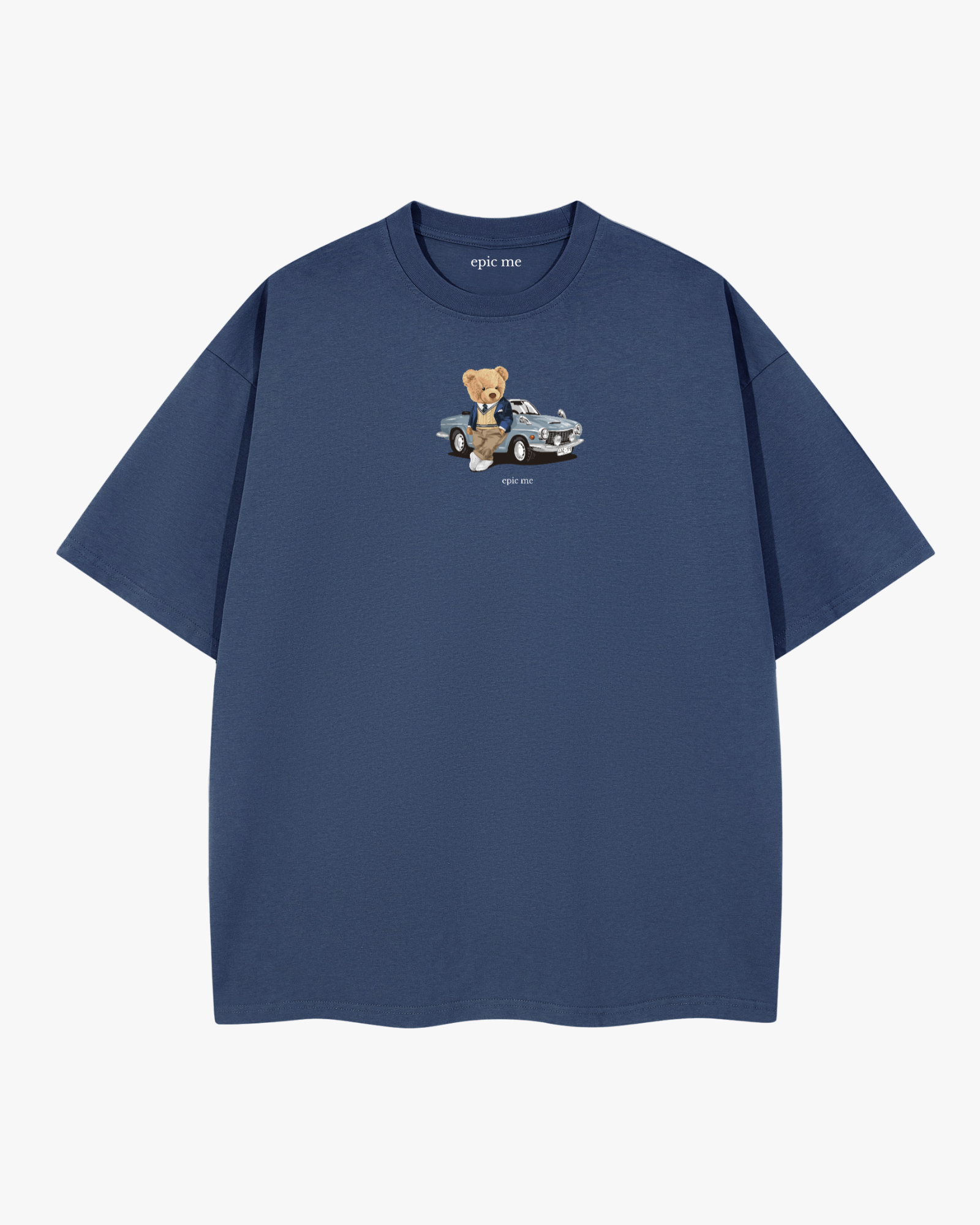 Camiseta Corte Cuadrado Bear Azul Pizarra - Epic me