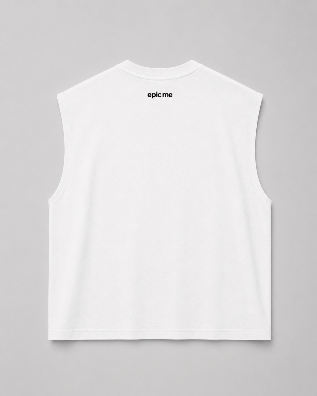 Camiseta sin mangas Cherry de algodón con corte cuadrado y estampado frontal.