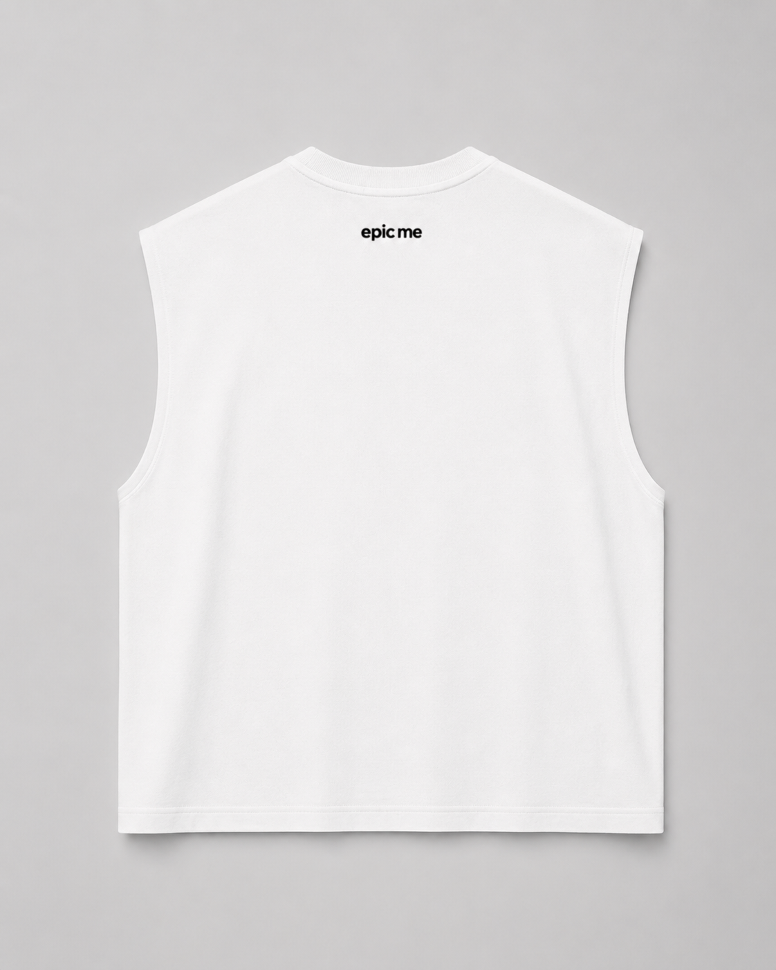 Camiseta sin mangas Cherry de algodón con corte cuadrado y estampado frontal.