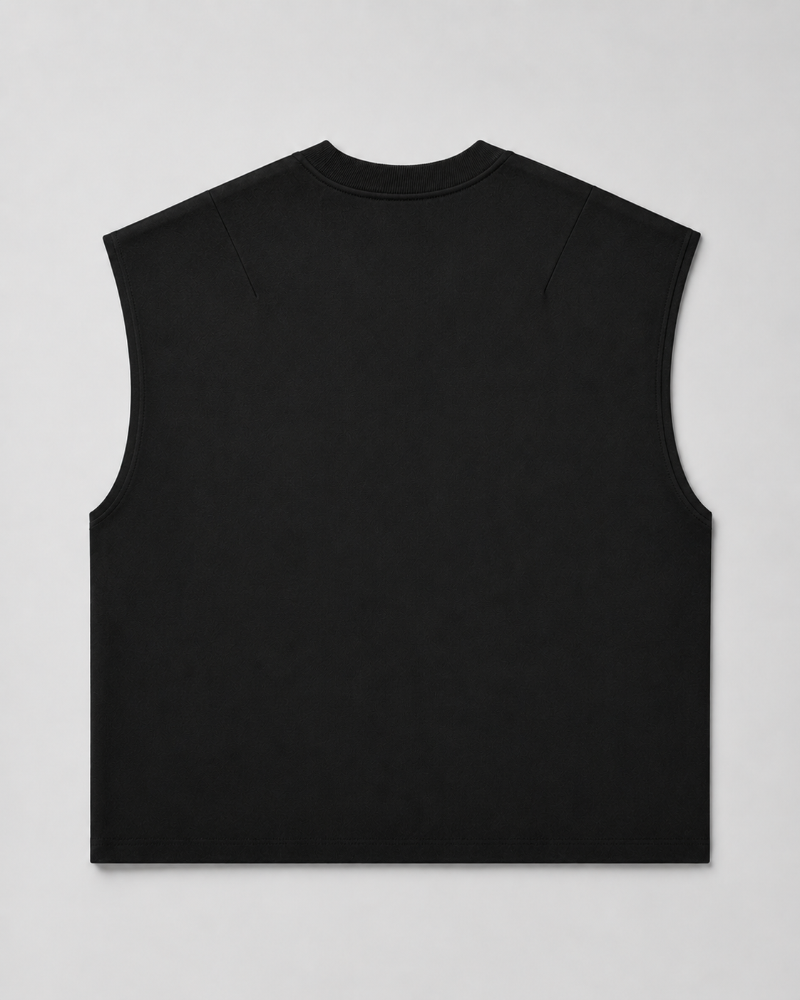 Camiseta sin mangas negra de algodón 100% con corte amplio y diseño minimalista Silent Club Gold