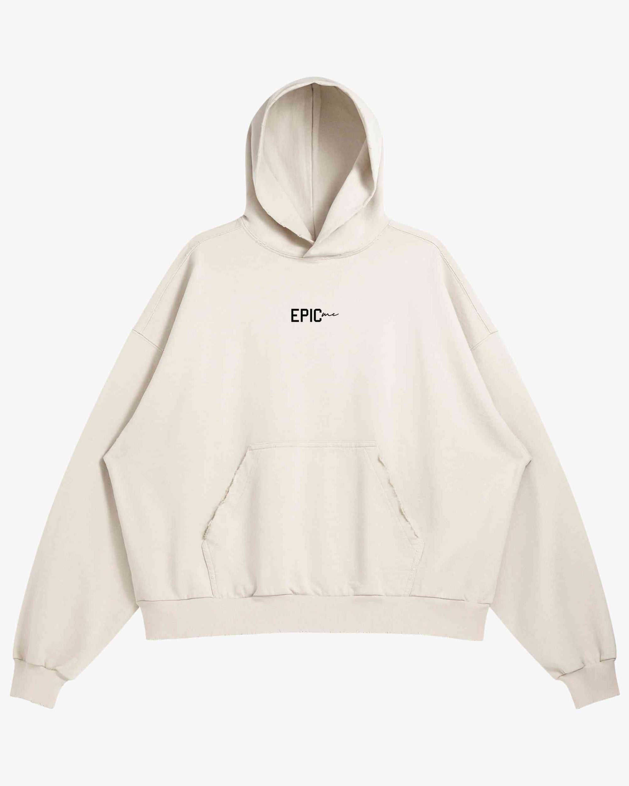 Sudadera con Capucha Cherryshing Always Cherishing Beige Boxy Fit