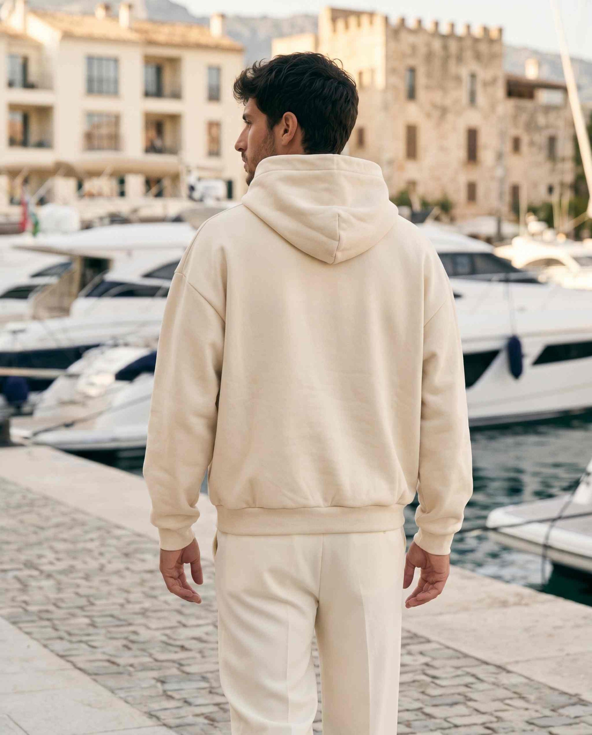 Sudadera con capucha EPICME crudo cropped oversize de algodón premium con logo grafiti en pecho