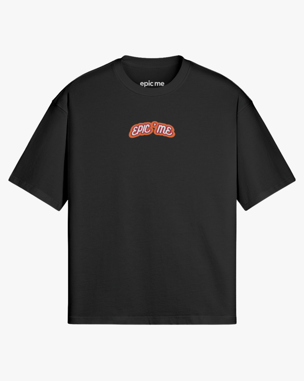 Camiseta Amalfi Coast negra de algodón con bordado EPIC ME y estampado en la espalda