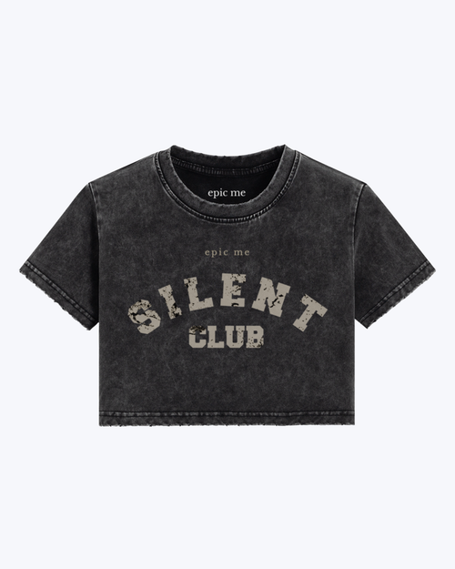 camiseta crop silent club epic me frontal