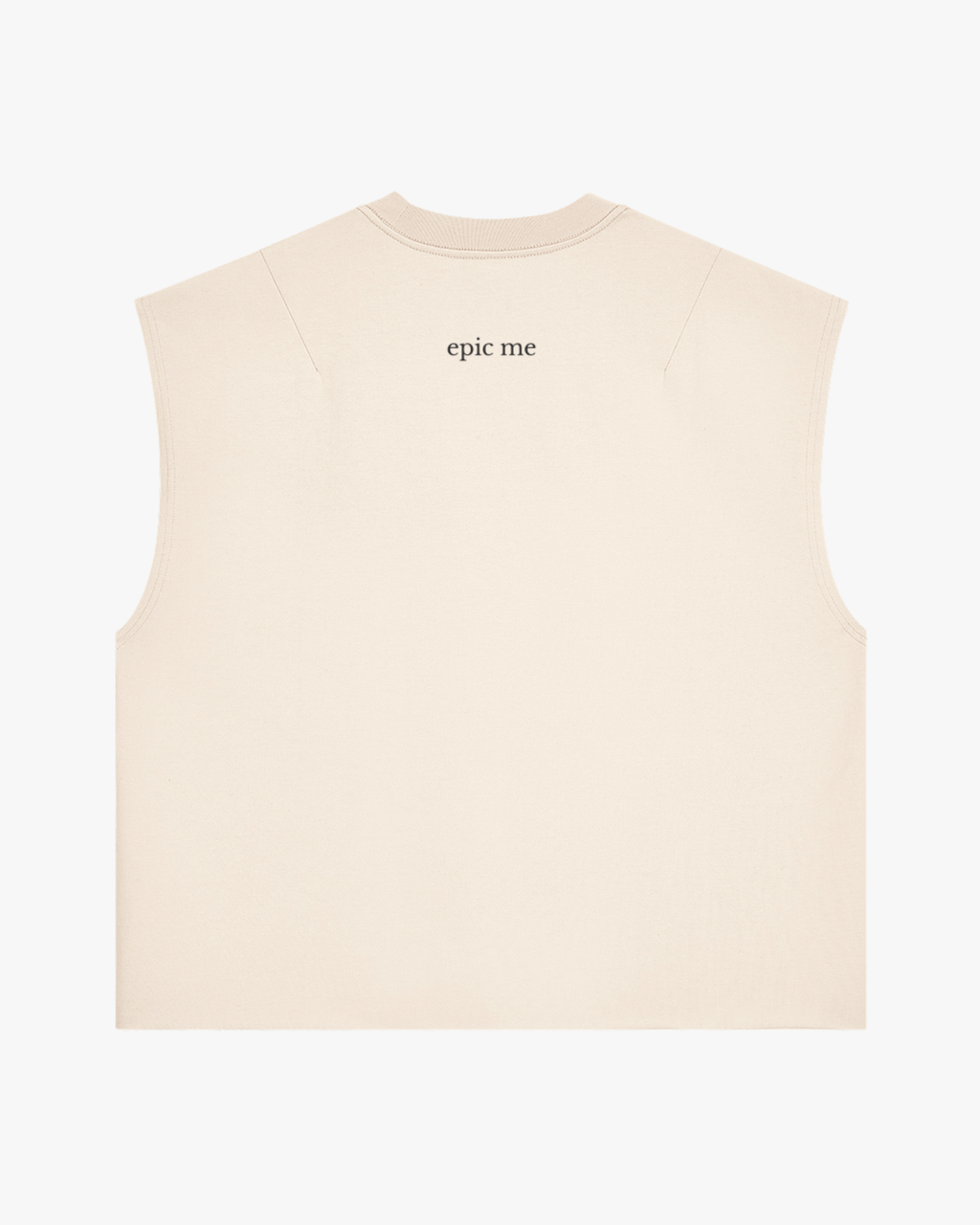 camiseta sin mangas Beige parte trasera diseño minimal
