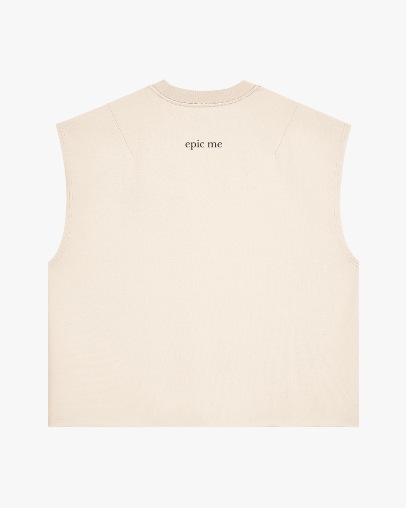 camiseta sin mangas Beige parte trasera diseño minimal