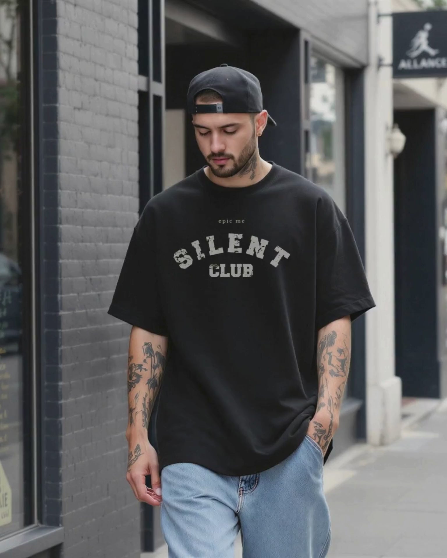 Camiseta Silent Club Negra