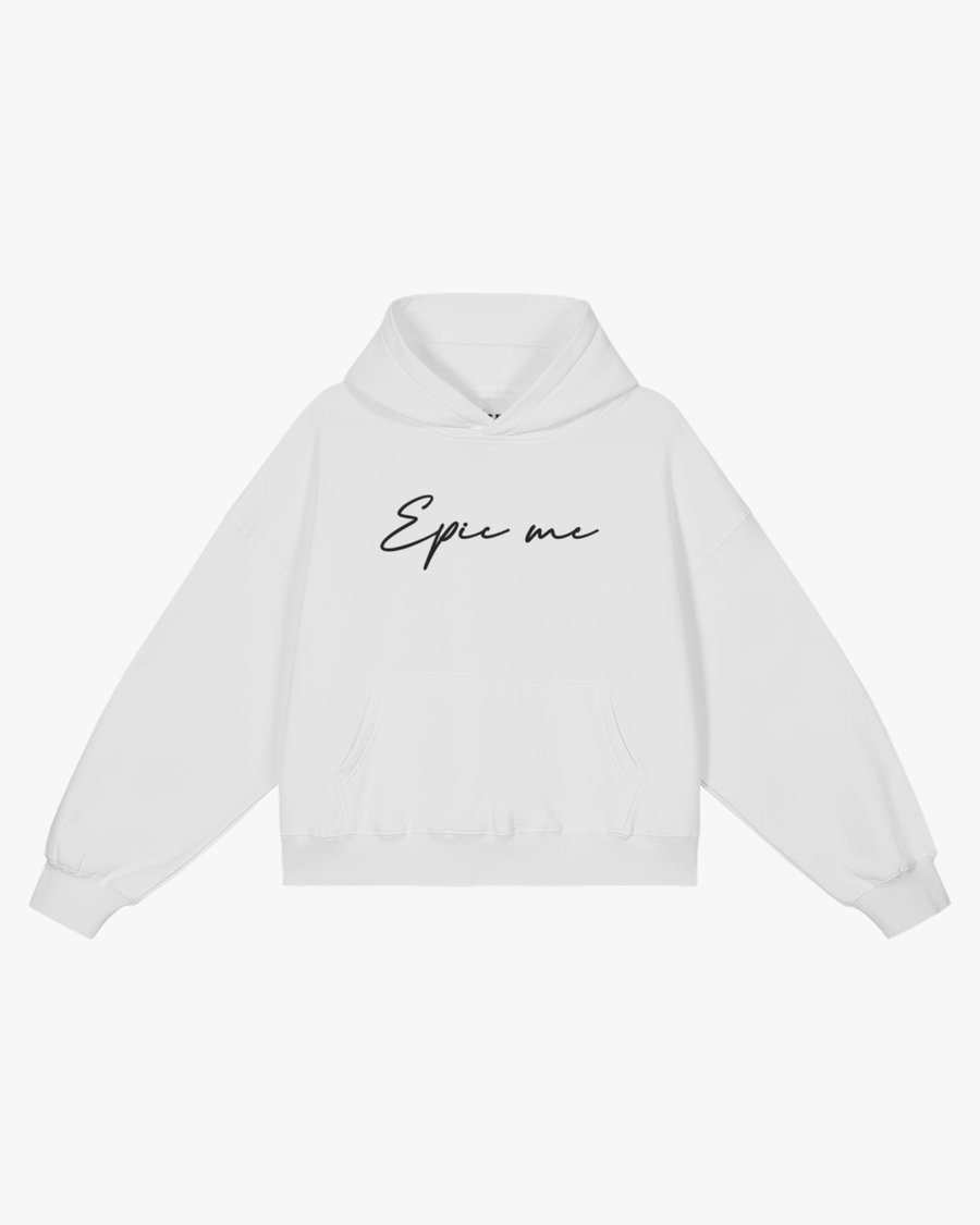 sudadera oversize con capucha blanca EPIC ME