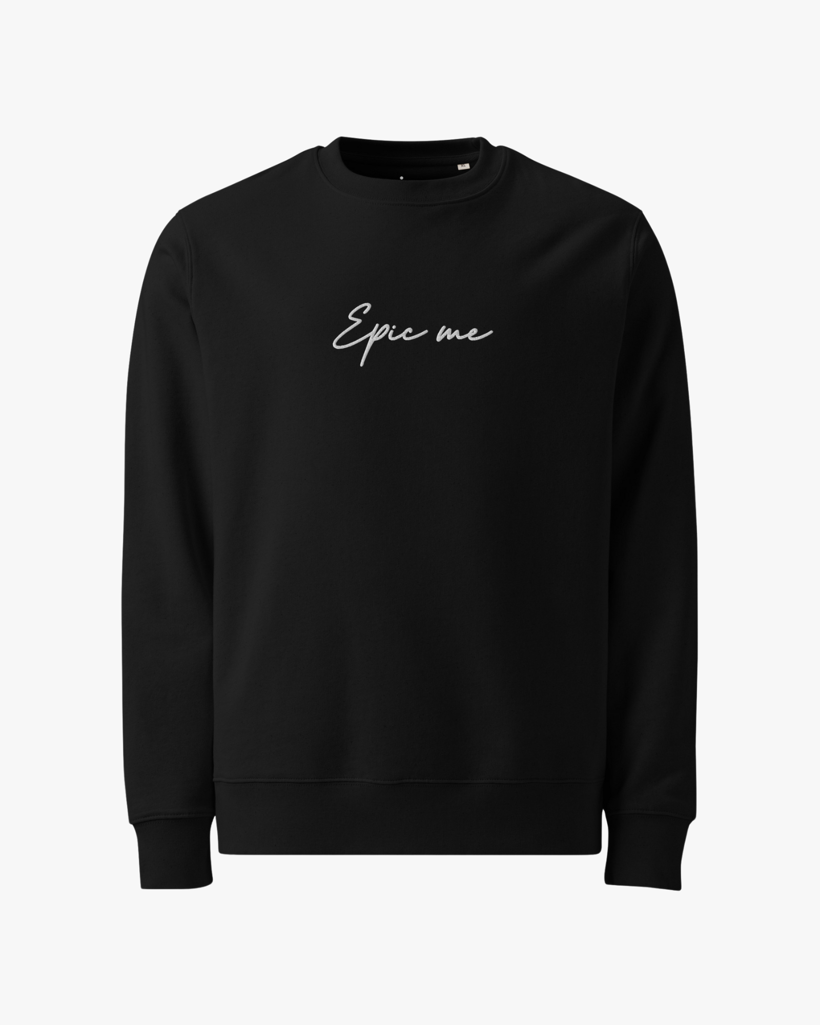 Sudadera sin capucha negra Epic Me con logo en el pecho