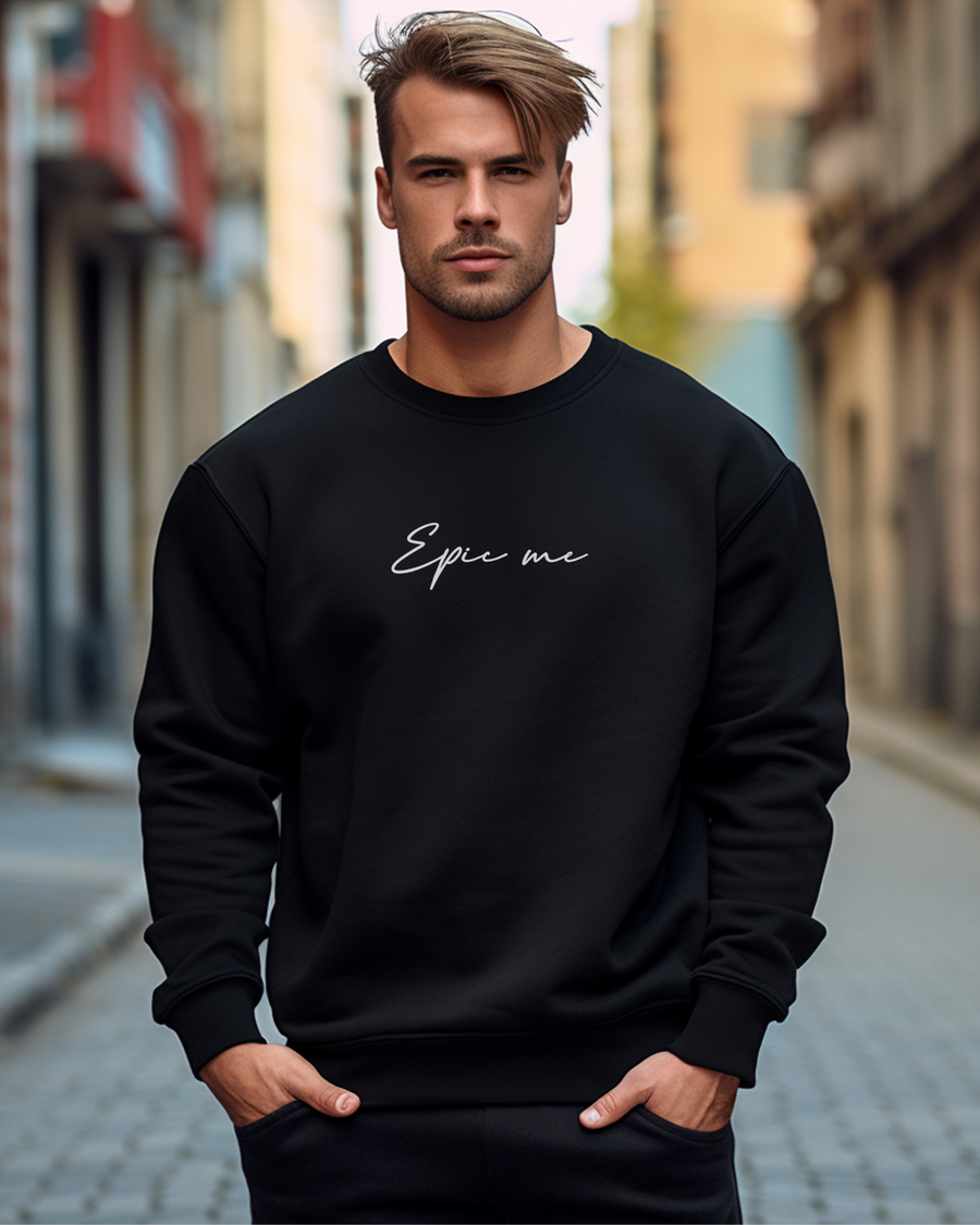Sudadera sin capucha negra Epic Me en look urbano